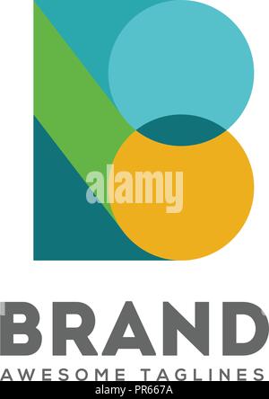 creative and simple letter B colorful element logo vector Stock Vector
