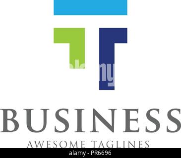 Capital letter T Made of of three stripes, creative letter T stripes Logo vector Stock Vector