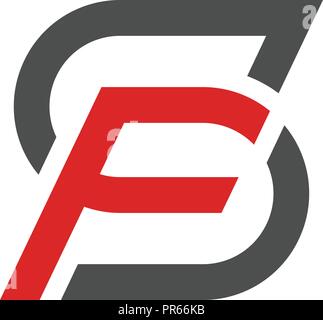 SF letter logo design vector illustration template, S letter logo vector, letter S and F logo vector, creative Letter SF letter logo Stock Vector