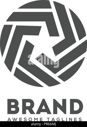 star strips circle  logo vector. Star vector logo design branding corporate identity. circle star logo, star logo vector Stock Vector