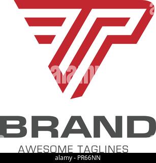 Capital letter T Made of of three stripes, creative letter T stripes Logo vector Stock Vector