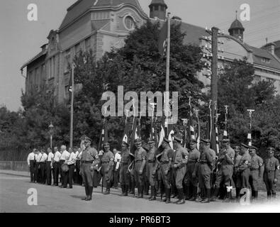 Anschluss Österreich 1938 an das Dritte Reich / Connection Austria 1938 to the Third Reich Stock Photo