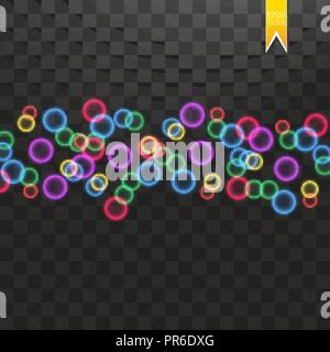 Abstract multicolored bubble effect explosion with light modern design. Stock Vector