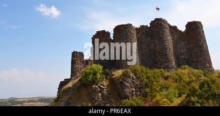 Amberd fortress on the slopes of Mt. Aragats built in the XI-XIII centuries, Armenia Stock Photo