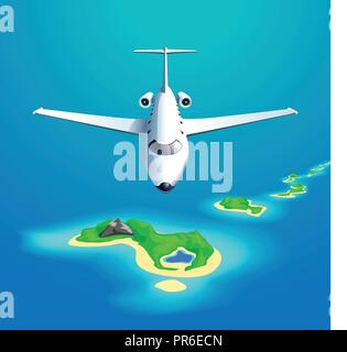 airplane front view Stock Vector
