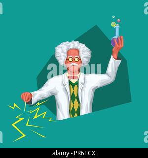 scientist in white coat Stock Vector