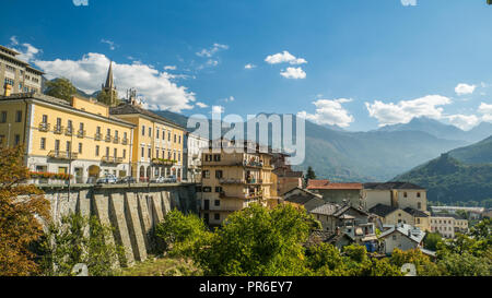 Chatillon, a town in the Aosta Valley NW Italy Stock Photo