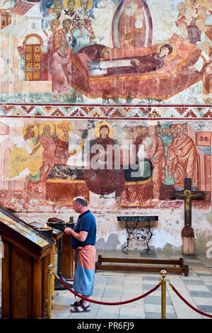 Georgia, Kutaisi, Gelati monastery, UNESCO world heritage, interior, frescoes Stock Photo