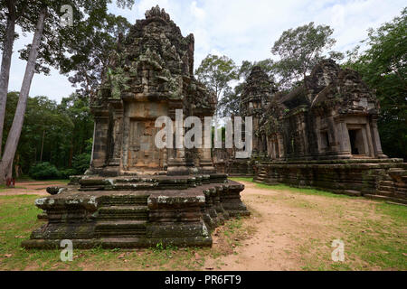 Chau Say Tevoda ruins in Angkor Wat. The Angkor Wat complex, Built during the Khmer Empire age, located in Siem Reap, Cambodia, is the largest religio Stock Photo