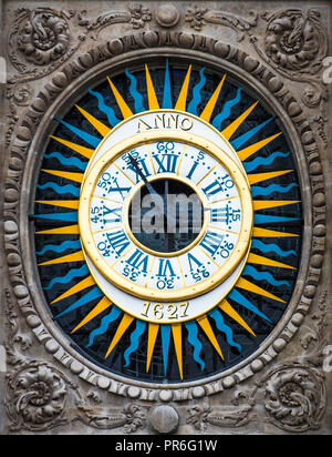 Close-up photo of the vintage clock Stock Photo