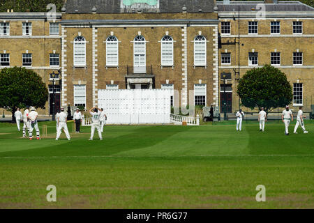 Cricket at the Honourable Artillery Company, City of London, London E1, United Kingdom Stock Photo