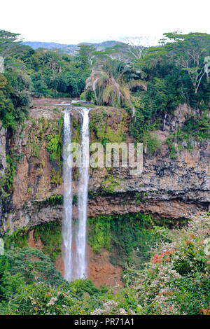 Chamarel Waterfall (Mauritius) Stock Photo