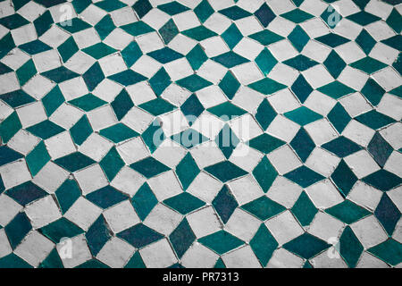 mosaic pattern background ,  old  table 3d cubes - Stock Photo