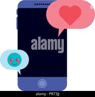 smartphone with speech bubbles isolated icon vector illustration design Stock Vector