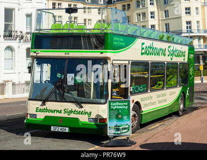Eastbourne Sightseeing bus. Stock Photo