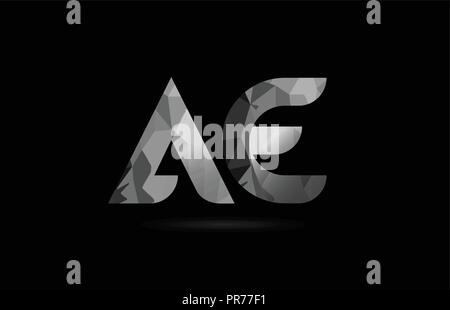 Black and white ae a e alphabet letter combination suitable as a logo ...