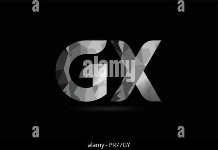 black and white alphabet letter gx g x logo icon design for a company ...