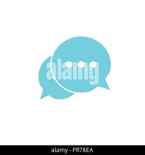Chat icon. Speech bubbles icon. Message sign. Vector illustration, flat design. Stock Vector