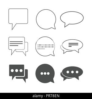 Chat icon. Speech bubbles icon. Message sign. Vector illustration, flat design. Stock Vector