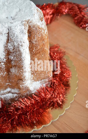 Pandoro, traditional Italian Christmas cake Stock Photo