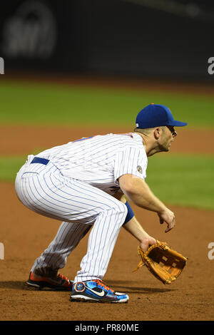 New York, NY, USA. 29th Sep, 2018. David Wright make his last NY Mets appearance before retiring before the end of the Major League Baseball game against the Miami Marlins at Citi Field in Queens, New York City on September 29, 2018. Credit: John Palmer/Media Punch/Alamy Live News Stock Photo
