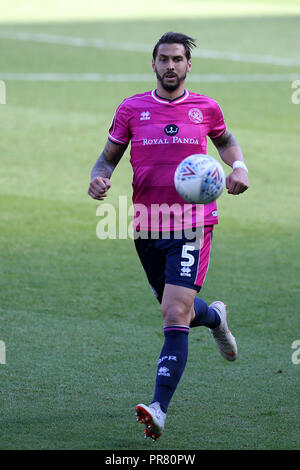 Wales, UK. 29th Sept 2018. Geoff Cameron of Queens Park Rangers in action.EFL Skybet championship match, Swansea city v Queens Park Rangers at the Liberty Stadium in Swansea, South Wales on Saturday 29th September 2018.  this image may only be used for Editorial purposes. Editorial use only, license required for commercial use. No use in betting, games or a single club/league/player publications. pic by Andrew Orchard/Andrew Orchard sports photography/Alamy Live news Stock Photo