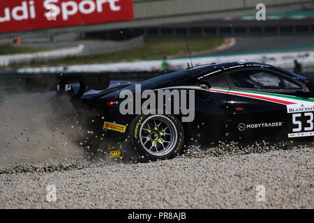 Barcelona Spain. 30th Sep 2018. AF Corse Ferrari 488 GT3 with