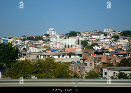 Cangaiba neighborhood viewed from Ayrton Senna Highway, Sao Paulo, Brazil Stock Photo