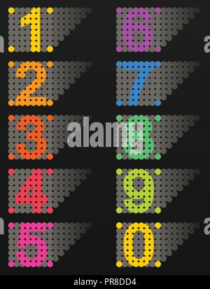 INFOGRAPHICS Abstract design dot colorful number illustration Stock Vector