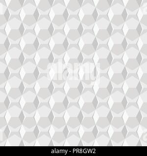 White geometric circular abstract seamless pattern background Stock Vector