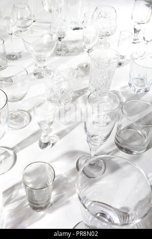 A selection of drinking glasses Stock Photo