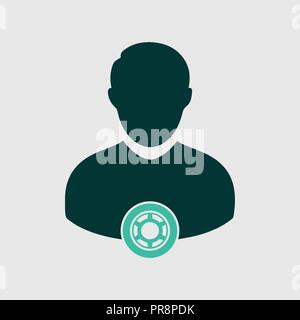 Driver Icon on gray background Stock Vector