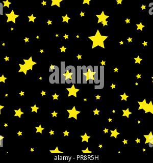 Seamless abstract pattern with little sharp black stars on white ...