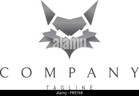 Iron Fox vector logo image Stock Vector