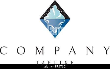 Iceberg vector logo image Stock Vector