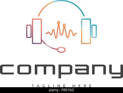 Music Wave vector logo image Stock Vector