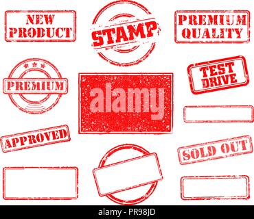 Set of rubber stamps Stock Vector