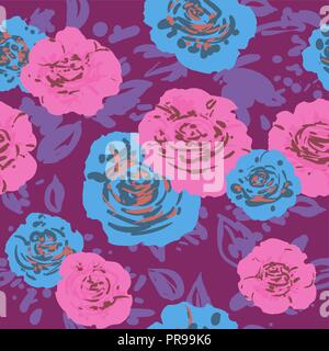 Abstract roses print Stock Vector