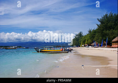 Gili Trawangan Beach, Lombok, Nusa Tenggara, Indonesia Stock Photo