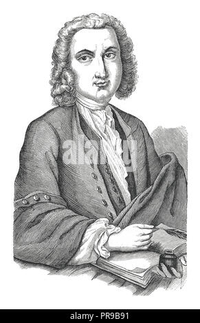 Engraved Portrait Of Albrecht Von Haller (aka Albertus De Haller; 1708 ...