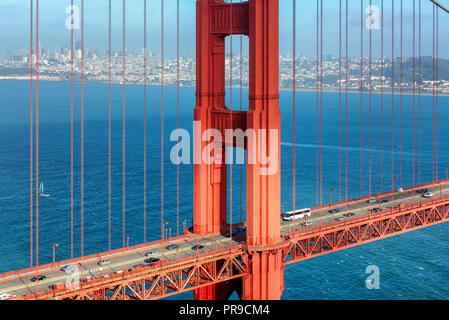 Golden Gate Bridge close up Stock Photo