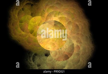 Abstract fractal texture with circle. Fantasy fractal texture. Digital art. 3D rendering. Computer generated image Stock Photo