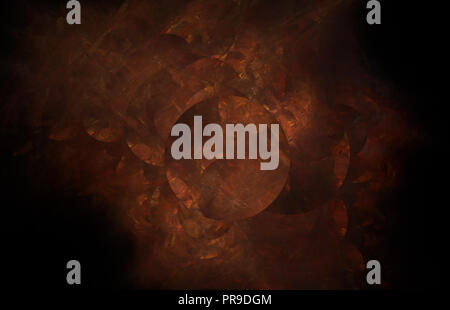 Red fractal abstract with sun. Fantasy fractal texture. Digital art. 3D rendering. Computer generated image Stock Photo