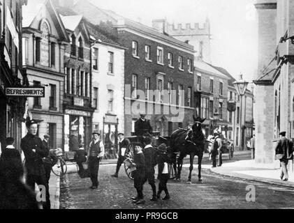 High Street, Wem early 1900s Stock Photo