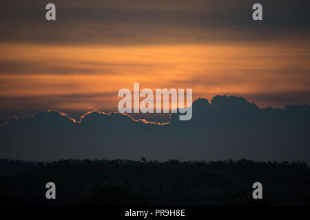 Sunset with dramatic clouds over the Kimberley, Western Australia Stock Photo