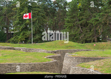 The trenches at Vimy Ridge in France Stock Photo