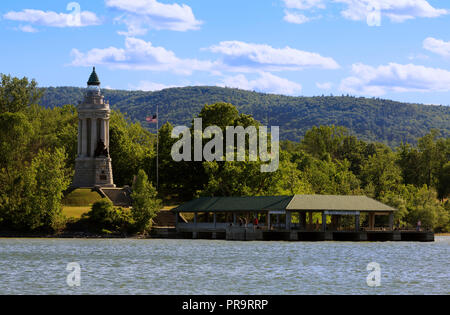 Champlain Memorial Lighthouse, Crown Point, New York Stock Photo