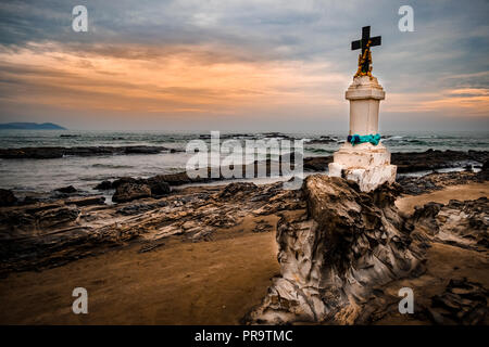 Holy Cross on Morjim Beach, Goa Stock Photo