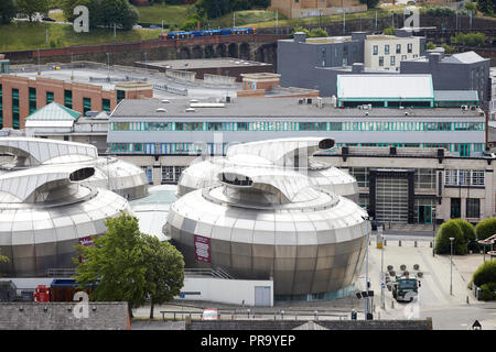 Sheffield in South Yorkshire, Hallam University Students' Union hubs iconic buildings city centre campus by Axis architecture Stock Photo