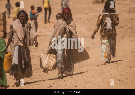 Women coming back from the market Stock Photo